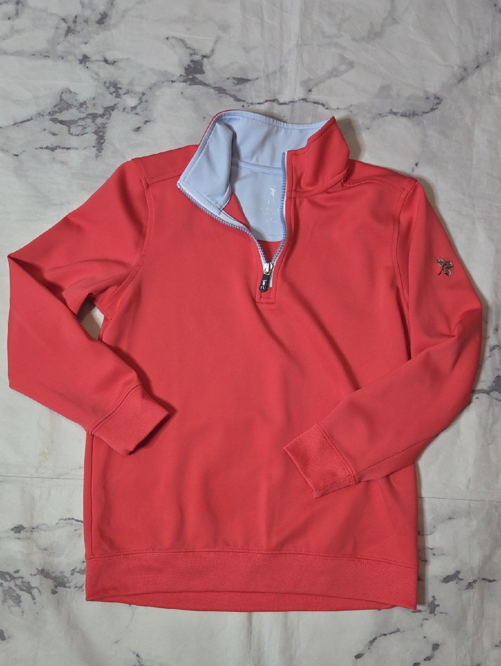 Fairway & Greene Coral Pink Quarter Zip